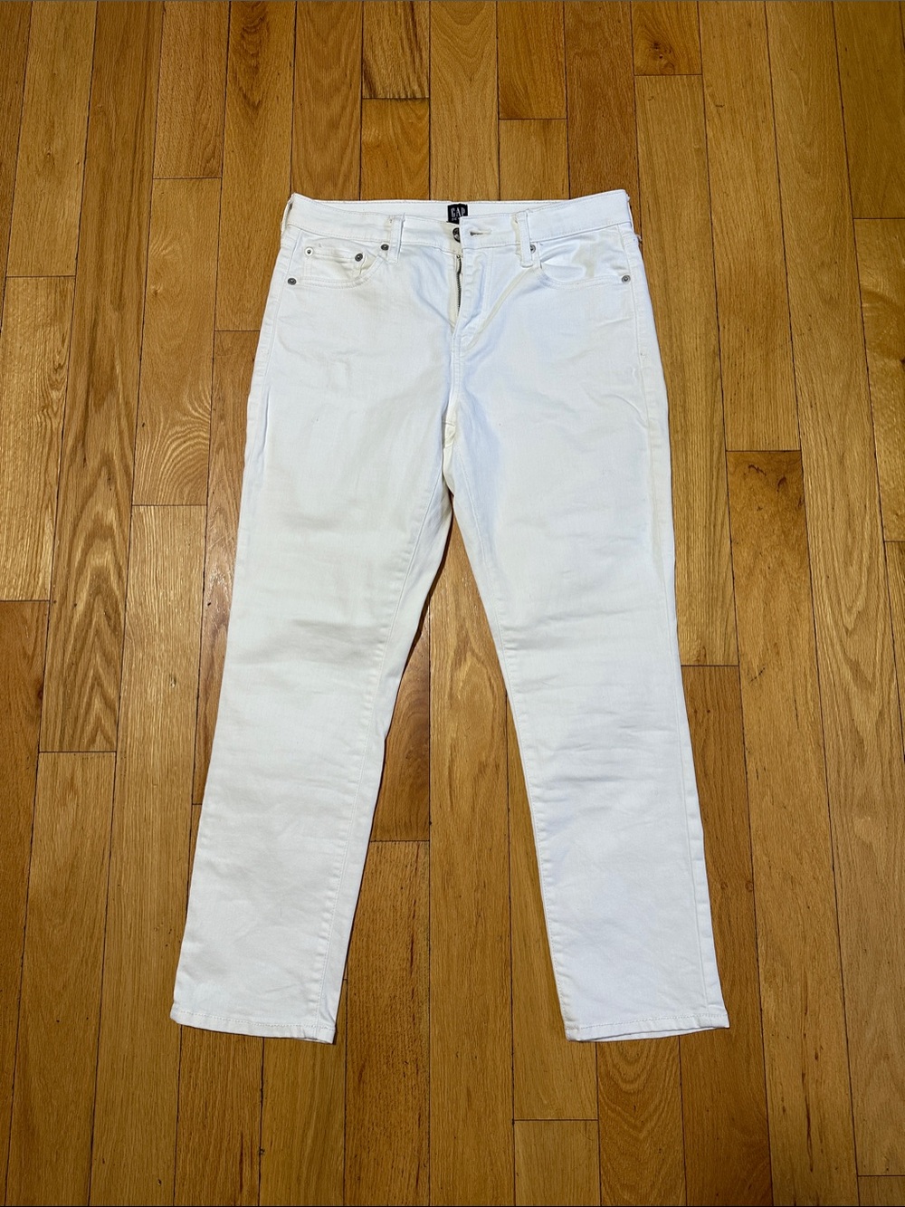GAP Women's Straight Leg Jeans in White